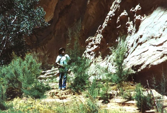 Reuben Scolnik at Horseshoe Canyon. 1987. Photo by Jim Stiles